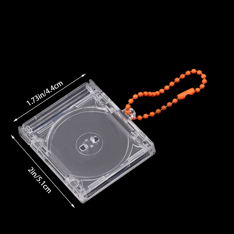 Miniálbum conmemorativo periférico en blanco, colgante de llave en forma de reproductor de CD de acrílico transparente para decoración colgante de mochila DIY, 1 unidad