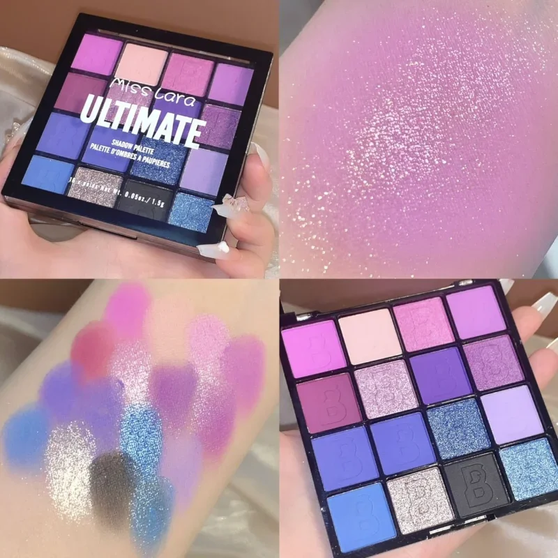 16 Farben Lidschatten Palette grüner Geist lang anhaltende zarte leicht zu klare Lidschatten matt Perl glanz Puder Augen Make-up