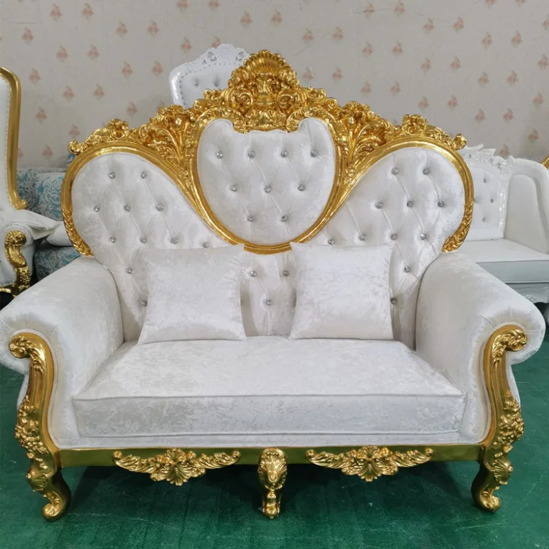 European neoclassical fabric sofa high-end villa living room club hotel lobby photography building furniture combination gold