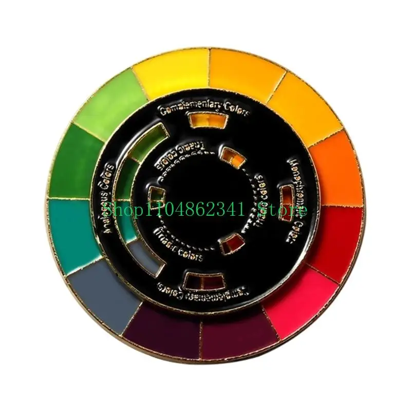 652F Alloy Rotating Color Matching Brooch Lapel Pin Accessories For Fashion Lovers