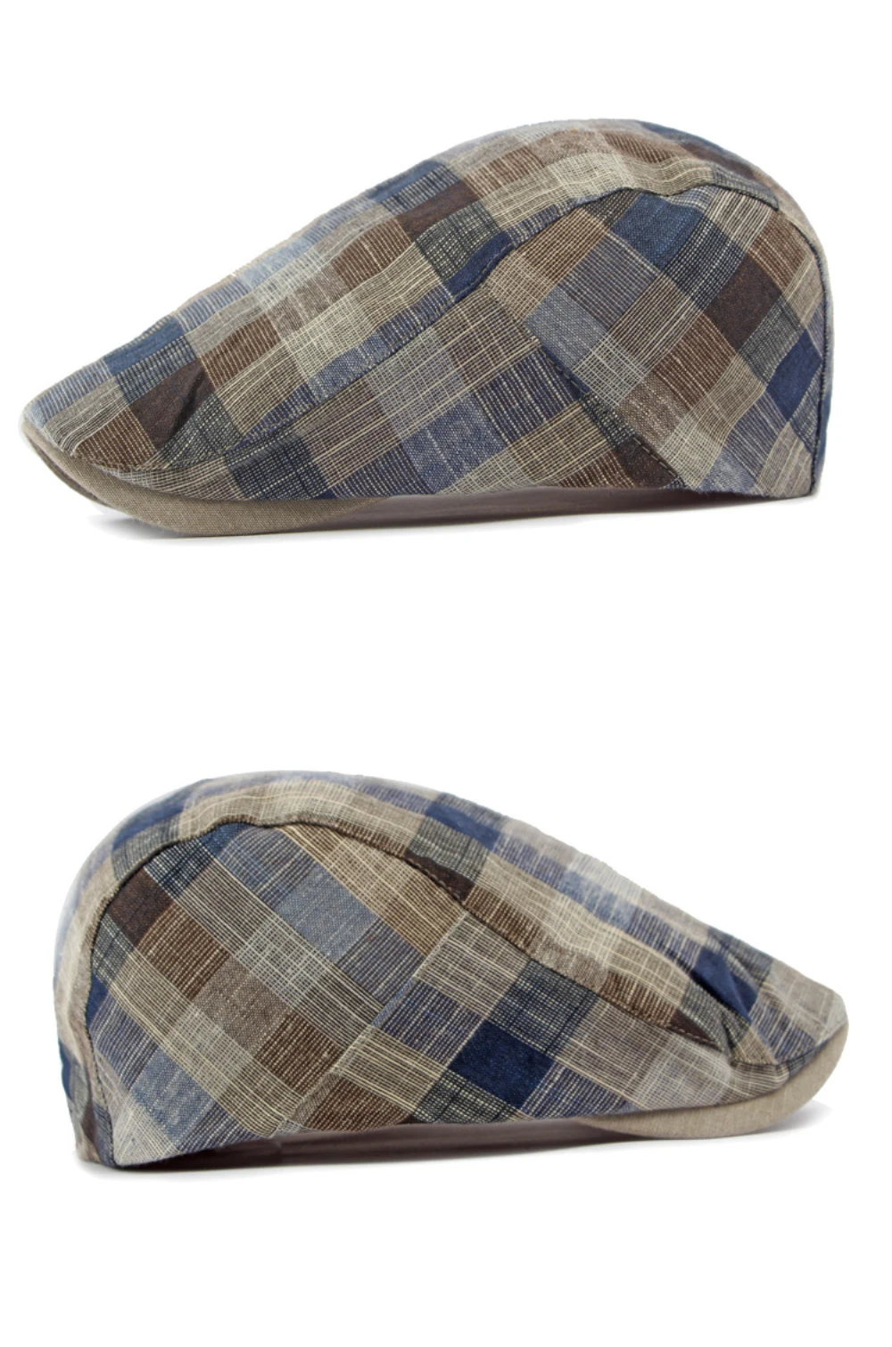 HT4629 Herren- und Damen-Baskenmützen, Vintage Künstler- und Malermütze, Karierte Baskenmütze, Verstellbare Ivy-Flatcap für Männer und Frauen, Frühling/Sommer 2026 Baskenmütze – Detail 8
