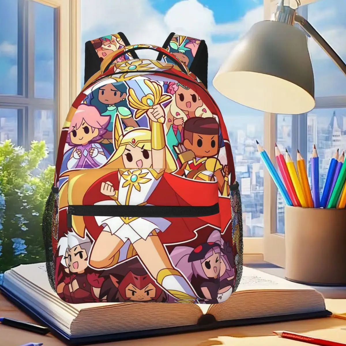 Chibi She Ra Princess Of Power Cartoon Backpack Student Boys Girls BookBag Kids School Bag Computer Shoulder Bags for Men Women