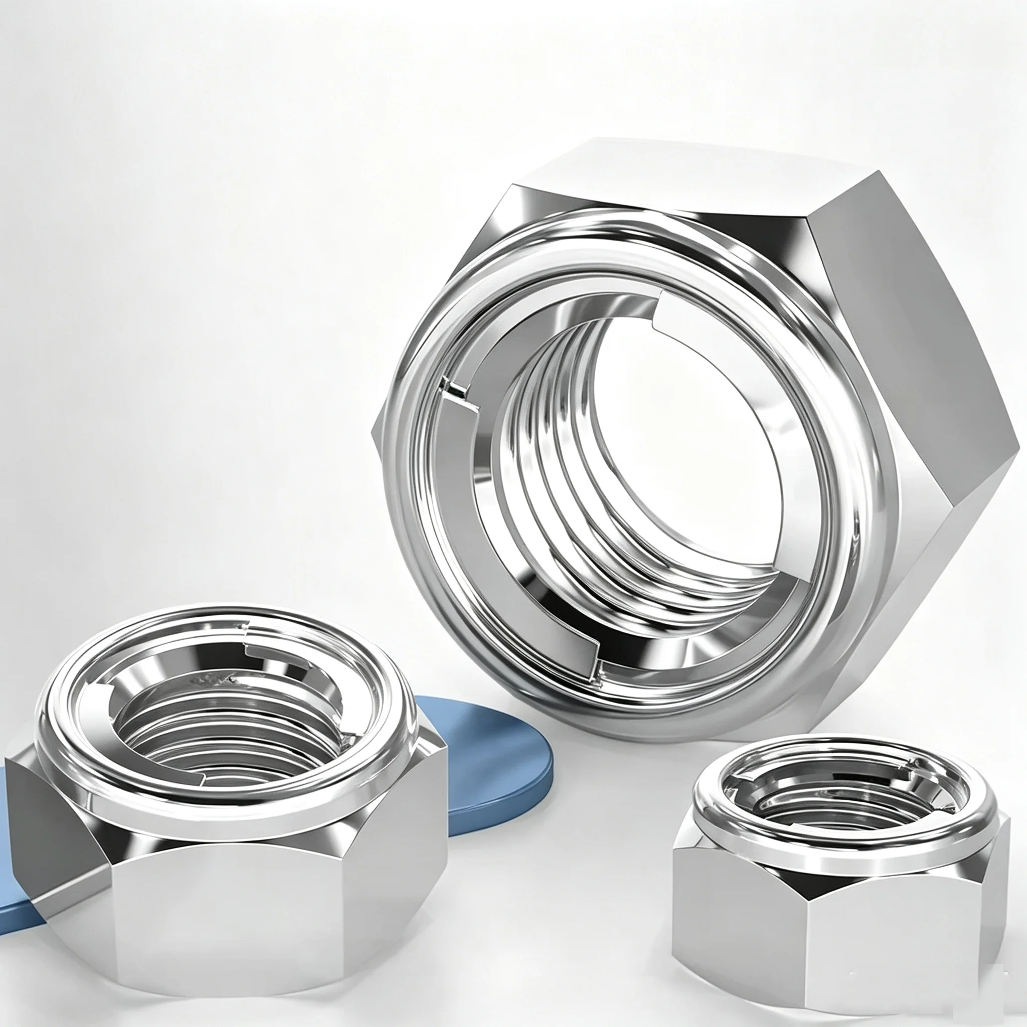 

DIN980 GB6184 Metric Hex Locknut 304/316 Stainless Steel All Metal Self Locking Nut M3 M4 M5 M6 M8 M10 M12-M30