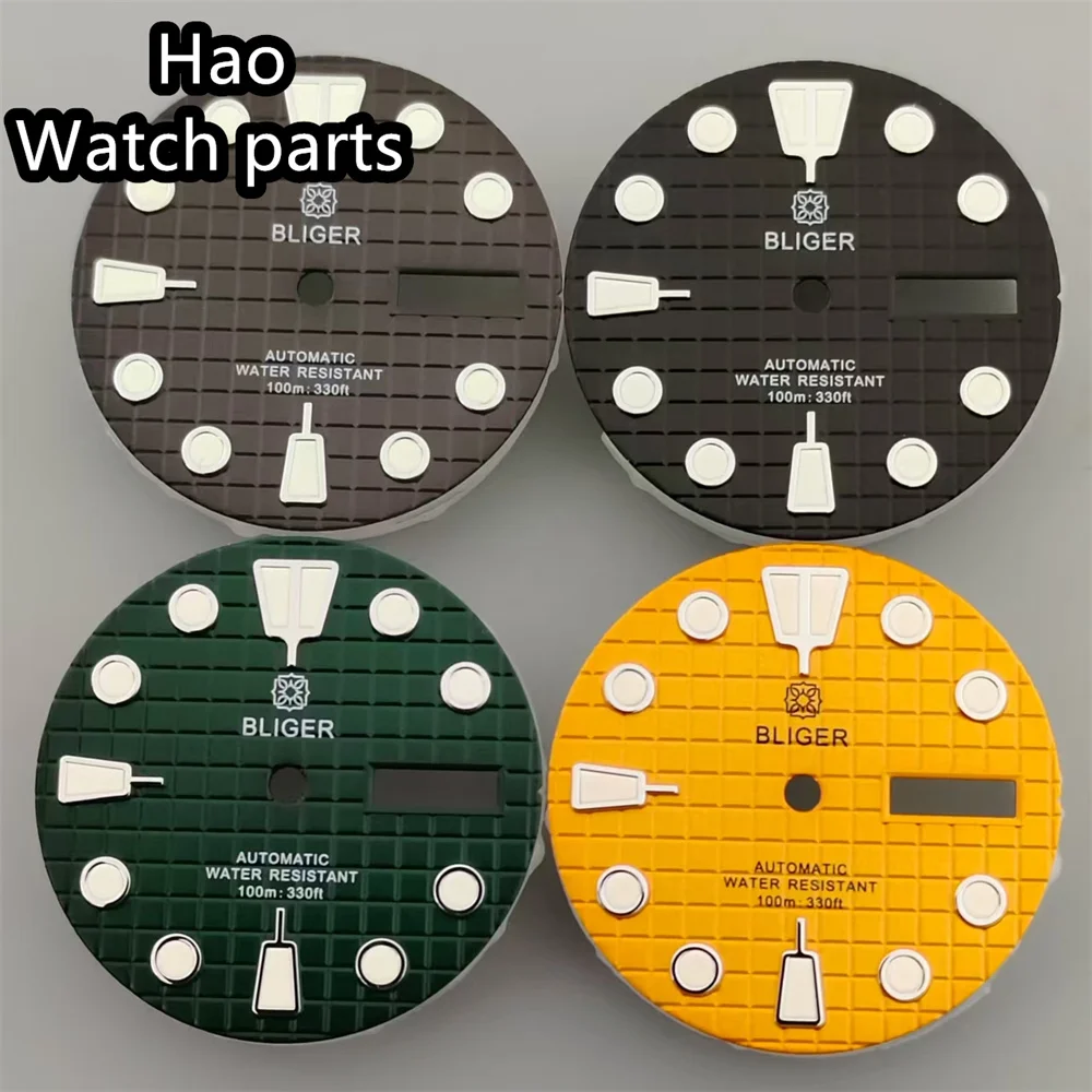 29mm ダイヤル夜光日付窓ダイヤルフィット NH36 ムーブメント 3 時と 3.8 クラウンケースに適しています