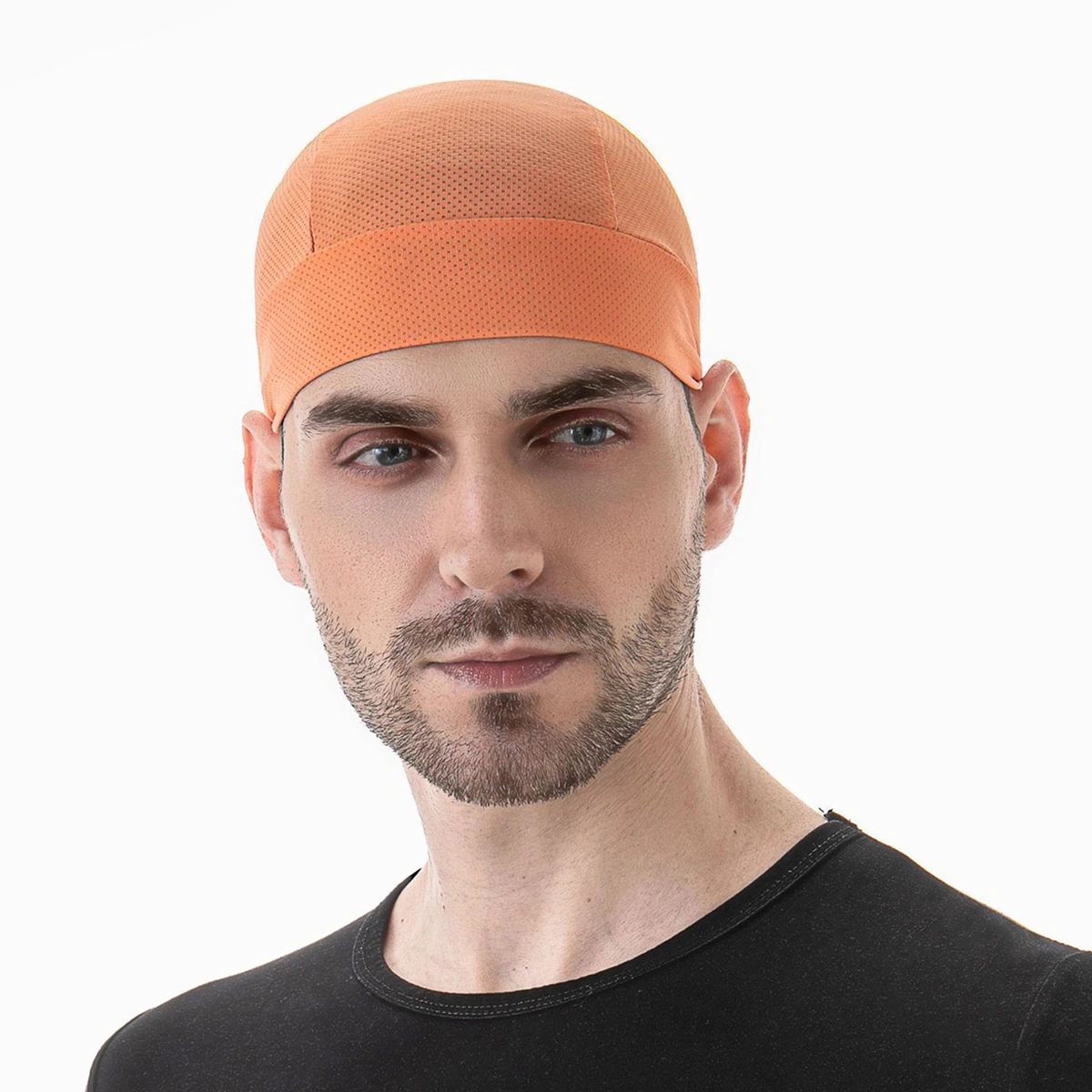 Sommer-Radkappe für Herren und Damen, schnelltrocknend, UV-Schutz, Sportmütze, kühlende Skullcap, Unisex-Helmunterziehmütze, Schweißmütze, Fahrrad- und Laufmütze – Detail 3