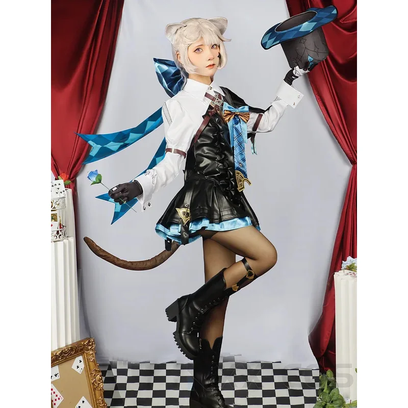 

AAA 2025 Game GenshinImpact Lynette Cosplay Costume Role Play Comic Con Dress Hallowmas Party Wigs Animation Prop