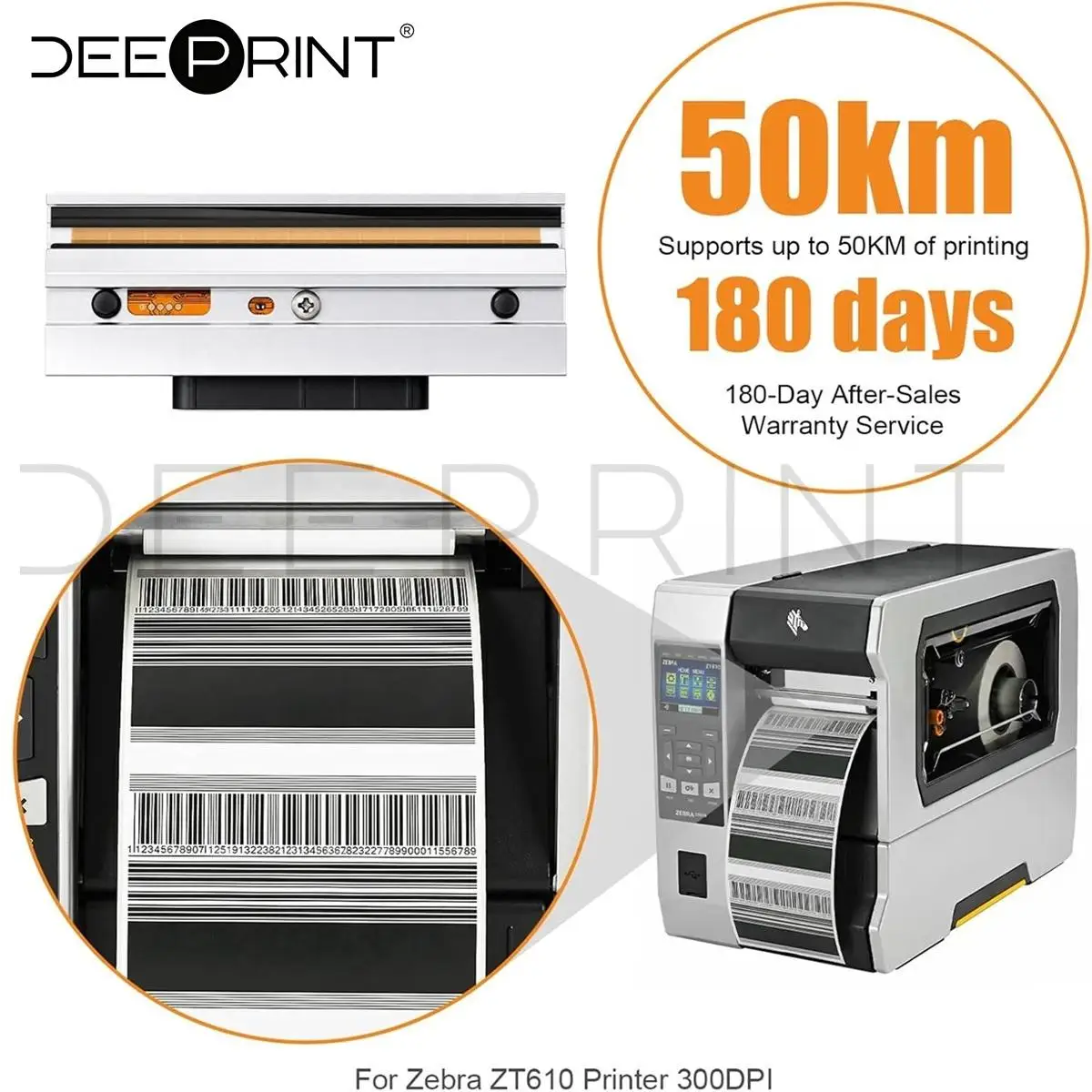 P1083320-011 300DPI Thermal Printhead for Zebra ZT610 Barcode Label Printer Print Head | 3-Month Warranty