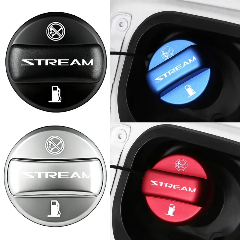 Aluminium Alloy Car Fuel Tank Cap For Honda Stream Emblem Auto Gas Oil Tank Filler Lid Dustproof Cover Decoration Accessories