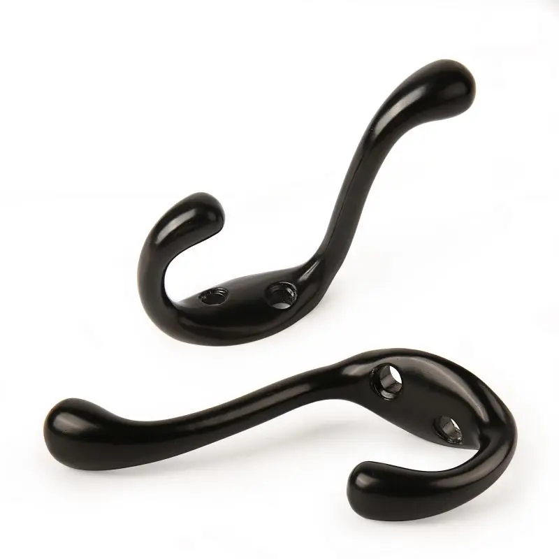 1pc Coat Hook Wall Mounted Hooks Clothes Rack Robe Hook Zinc Alloy Furniture Hook For Home Coats Hat Clothes Hanger Towel Keys