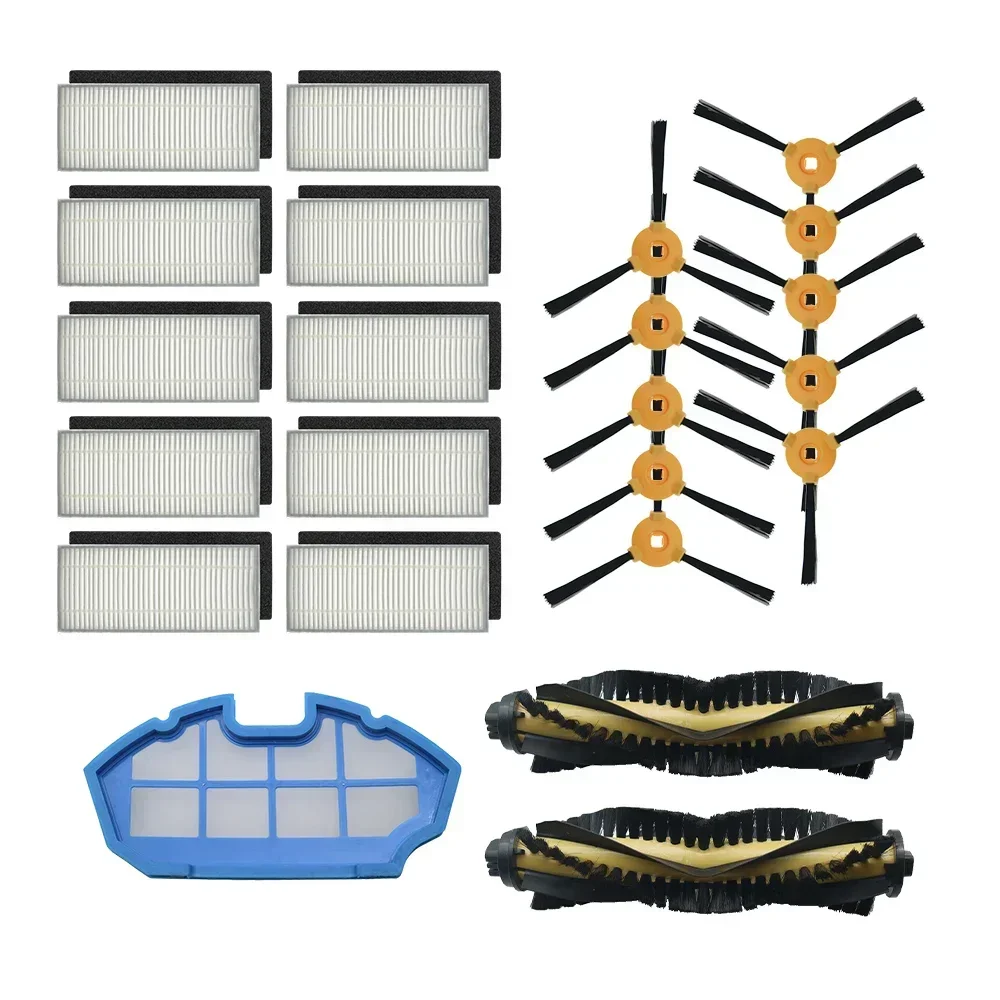 

Replacement Accessory Kit Filter Main Brush Side Brush for Ecovacs DEEBOT N79S N79 Robotic Vacuum Cleaner Filter+Brush