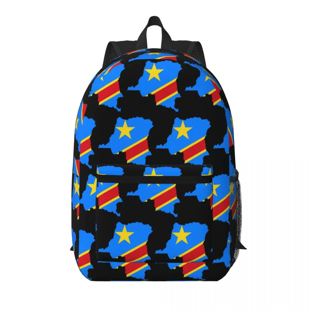 

Flag Map Of The Congo Student Backpack School Bag Hiking Travel Daypack for Men Women Bookbag Shoulder Bags