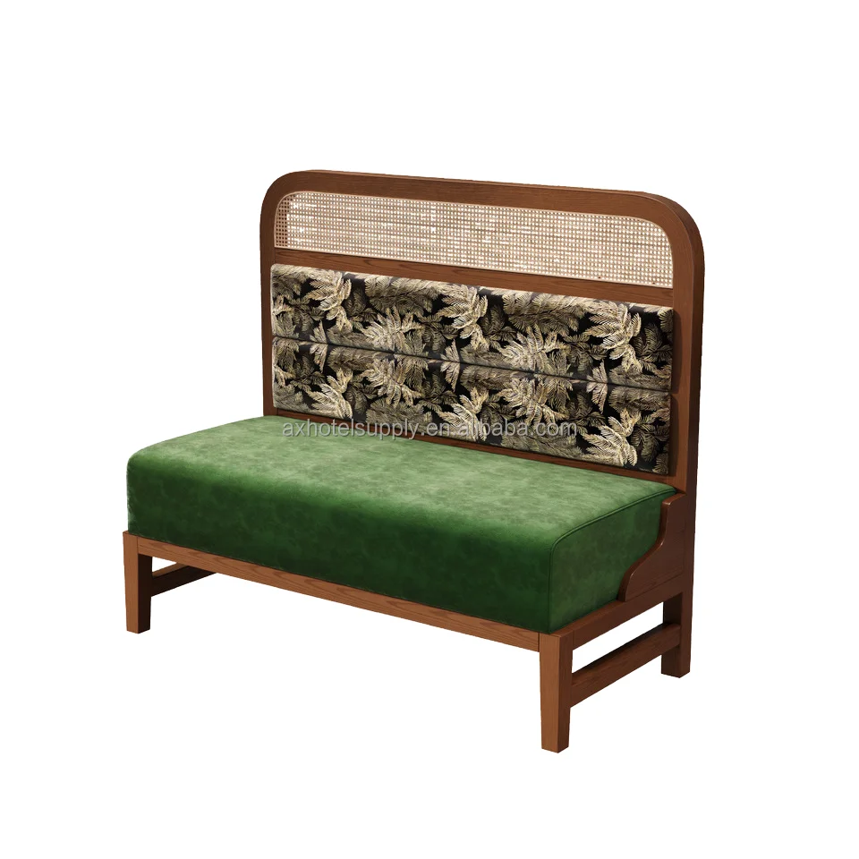 Modern Solid Wood Hotel Restaurant Teahouse Booth Sofa Dining Table And Chair Set With Durable Eco-Friendly Design