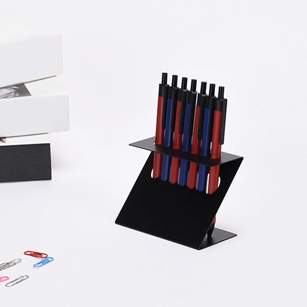 

Metal Pen Display Stand Compact Lightweight Ballpoint Pen Organizer Rack Makeup Brush Holder for Desk Office Nail Art