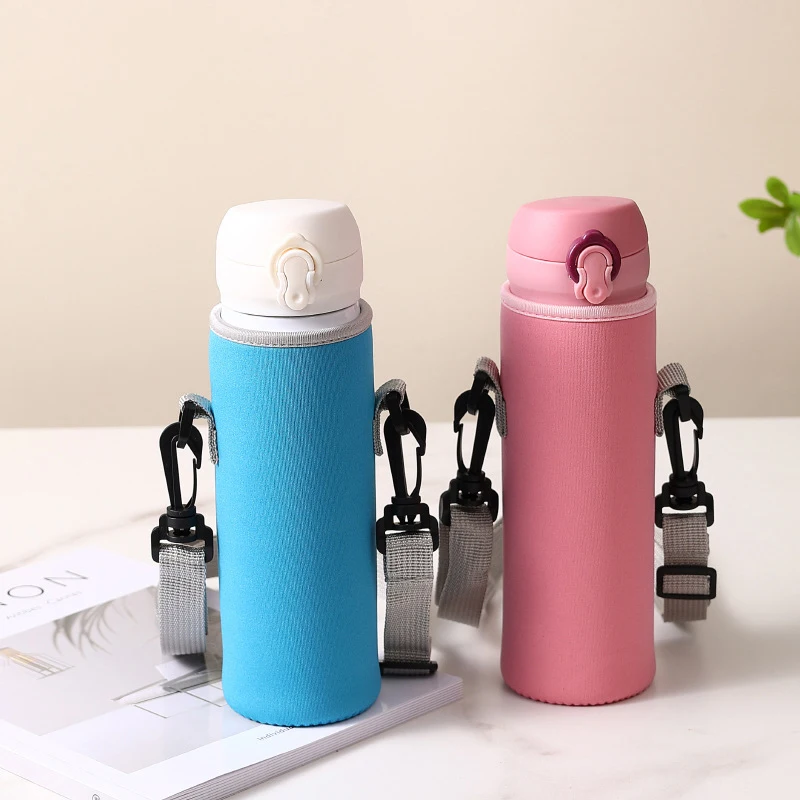 Elastic Crossbody Portable Vacuum Flasks Protector Water Bottle Covers Insulation Cup Mug Sleeve Pouch