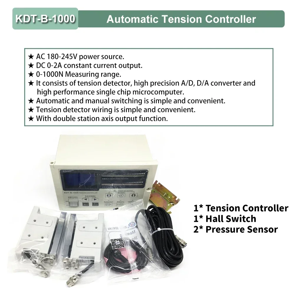 DC24V Magnetic Powder Clutch Particle Clutch Tension Controller Kit 0.6-40kg for Winding Textile Machine Torque Speed Control