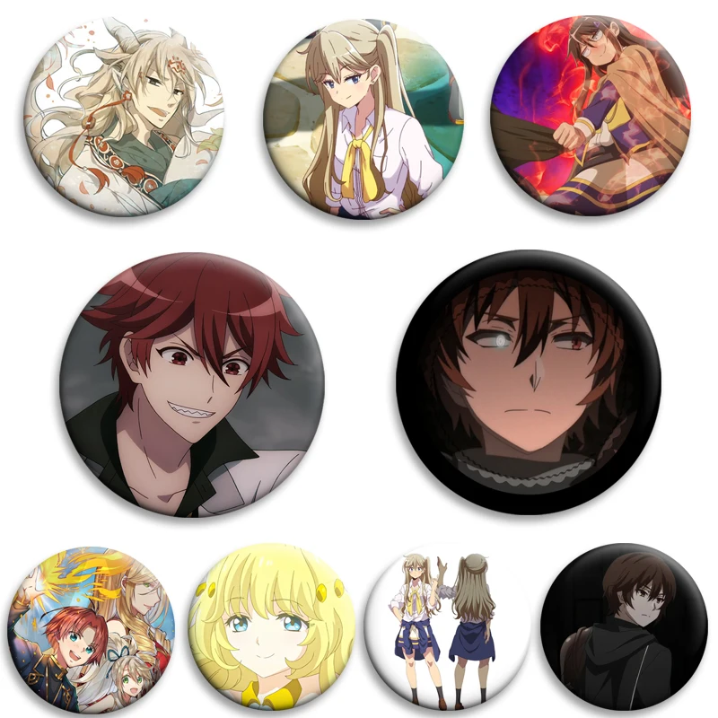 

Japanese Anime Keiraku No Houteishiki Level-C Pins Character Icon Badge Tinplate Brooches for Backpack Clothes Decoration Gifts