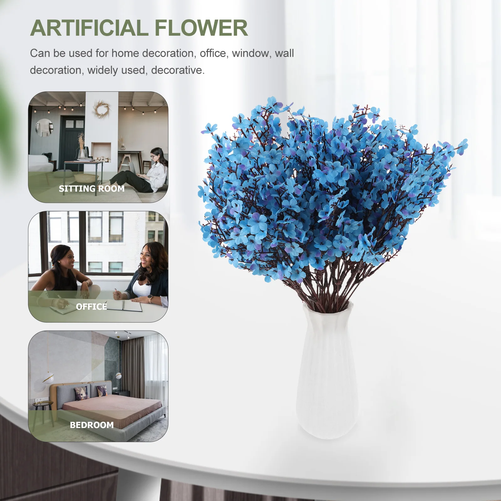 

6 Pcs Artificial Flower Flowers Look Like Real for Decoration Bouquet Gypsophila Fake Touch