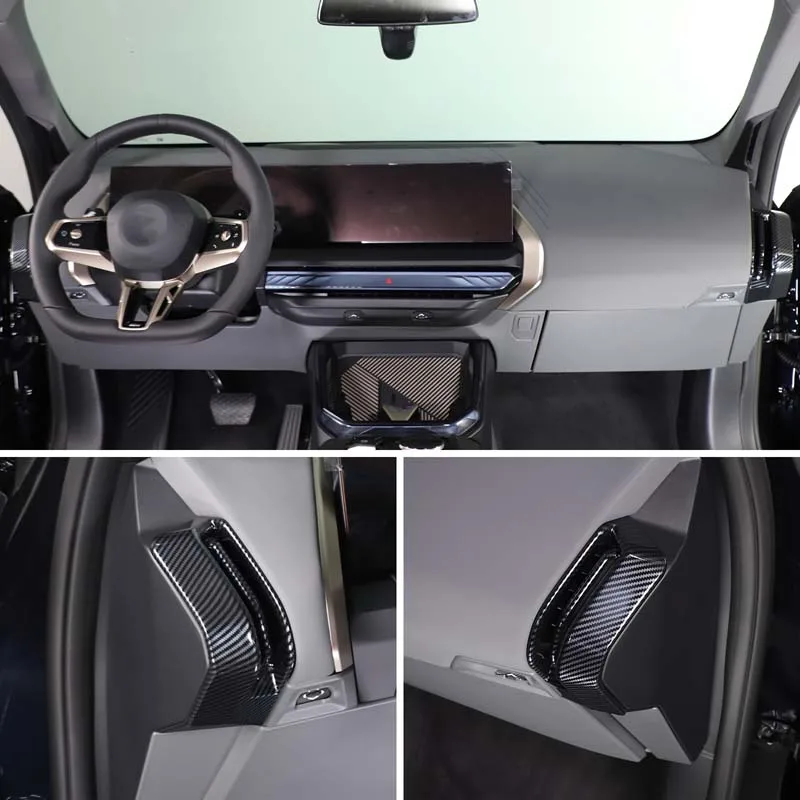 

Suetlcoity For BMW X3 G45 2025-26 ABS Carbon Fiber Car Dashboard Air Conditioning Side Vent Cover Trim Interior Car Accessories