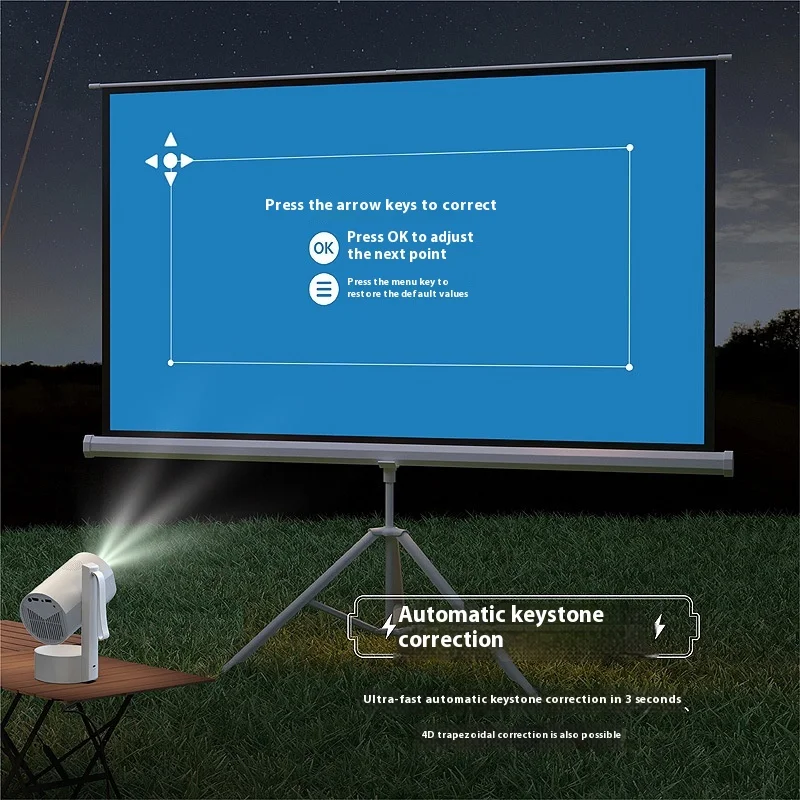 Proyector HD R3P 4K 1080P, batería integrada, 15000mah, enfoque eléctrico automático, sistema operativo Android 13, cine en casa