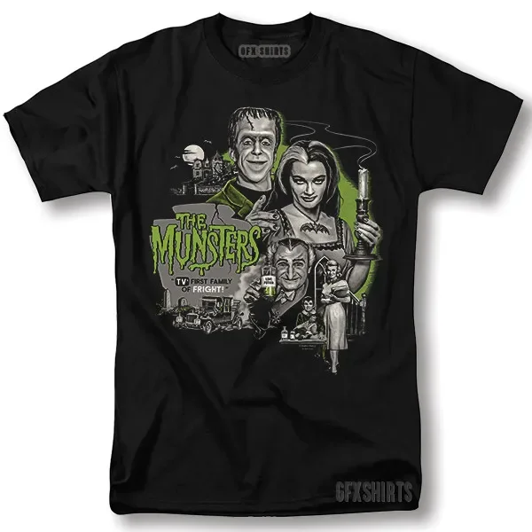 The Munsters Shirt Frankenstein Movie Vintage Graphic Design T-Shirt