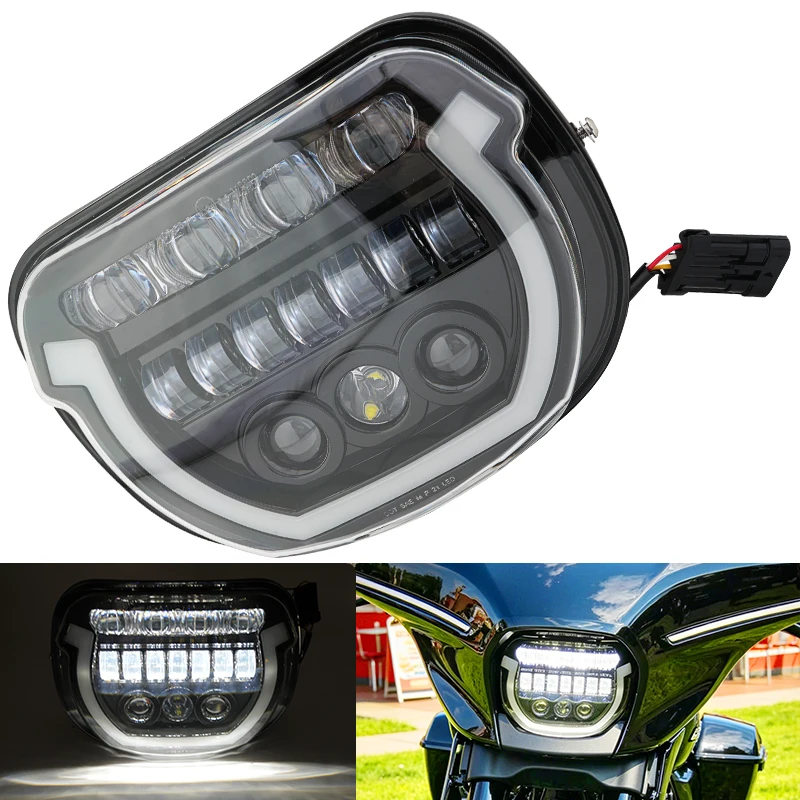 LED Headlight with High/Low Beam Turn Signals DRL For Harley Touring Street Glide FLHXSE 121 23-25 Street Glide FLHX 117 24-25