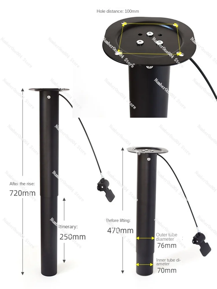 

Coffee table wire control lift pneumatic vertical suspension multi-function compressor manual adjustment handle