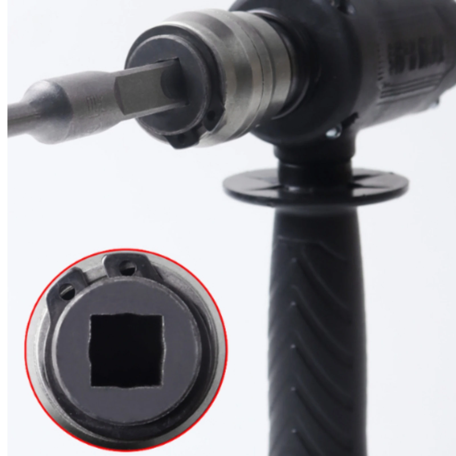 Drill-to-Hammer Converter Head Textured Grip Electric Drill Hammer Adapter Hammering Tool Adapter Side Handle Round Hand