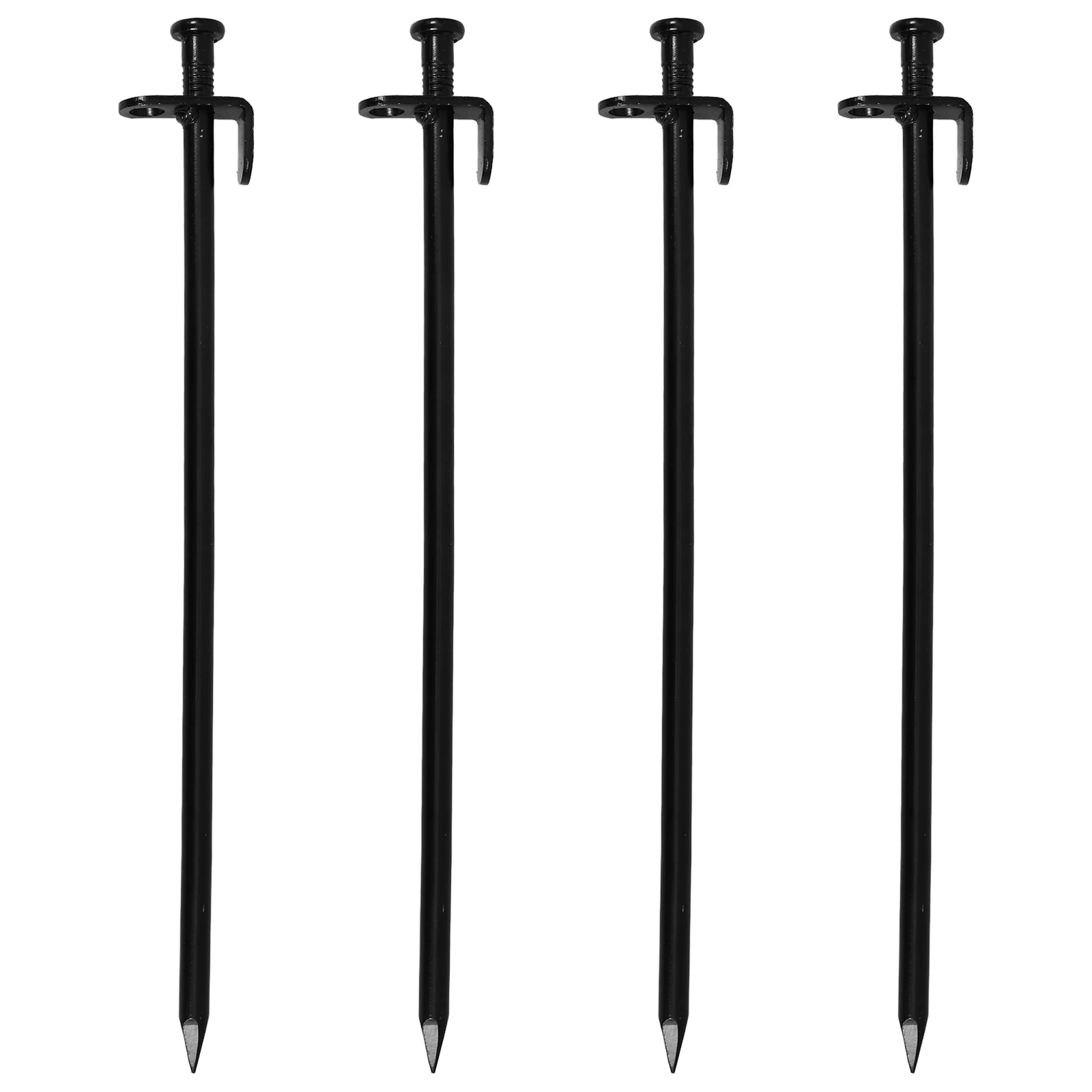 

4pcs Metal Ground Stakes Durable Iron Pegs For Garden Landscaping Tarp Fixing Outdoor Camping Tent Greenhouse Fabric Fastening