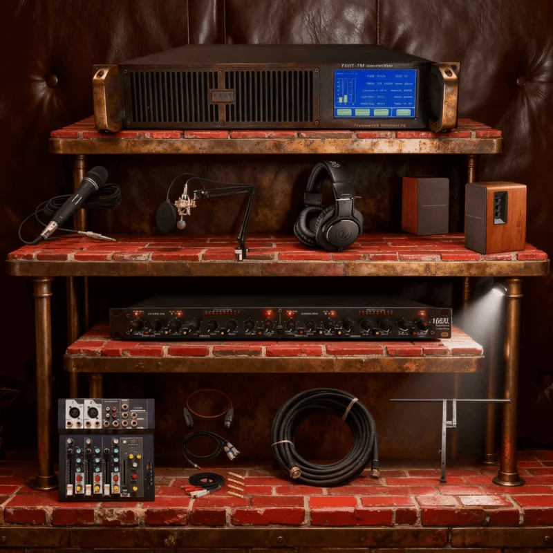 

100-240V Dual-Voltage YXHT-500W FM Transmitter (110V-220V) - Remote Control, W Display, for Community & Resort