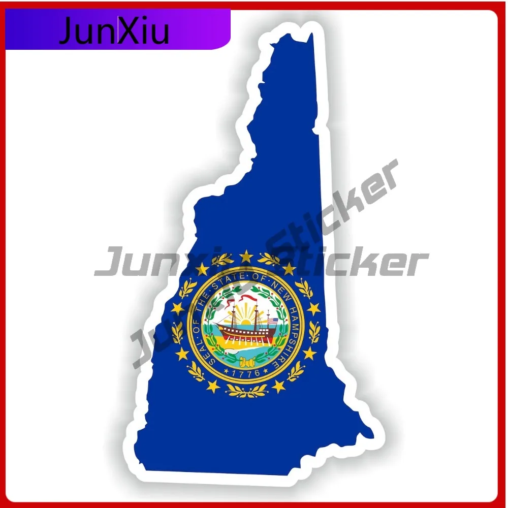 

New Hampshire Stylish Motorcycle Anti Scratch Decal Decoration Fade Waterproof Proof Sticker Emblem Anti Vinyl Trendy Boat