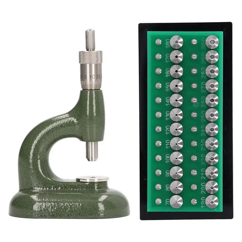 A32HOT-Watch Repair Tool Watch Press Set Watch Back Case Closer Watchmaker Jewelling Tool Aluminum Alloy Green With 48Pcs Dies