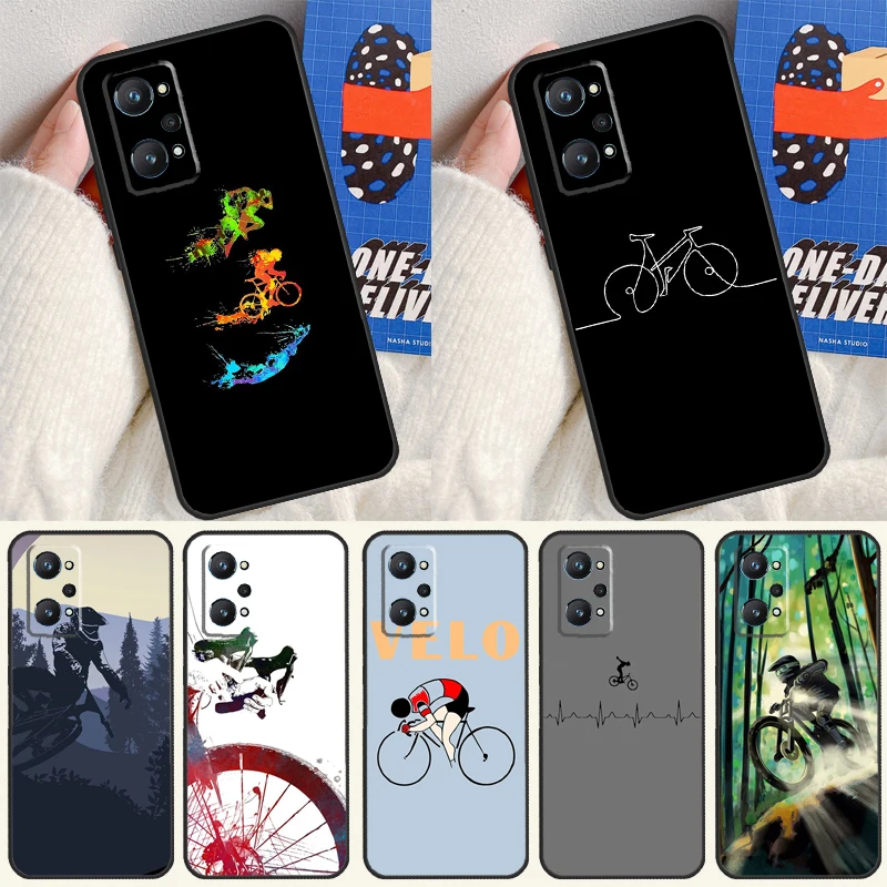 Bike Cycling Art For OnePlus 10 9 Pro 9R Nord2 Cover For Realme GT Neo 2 3 Master 8i 9i 8 9 Pro Plus Case