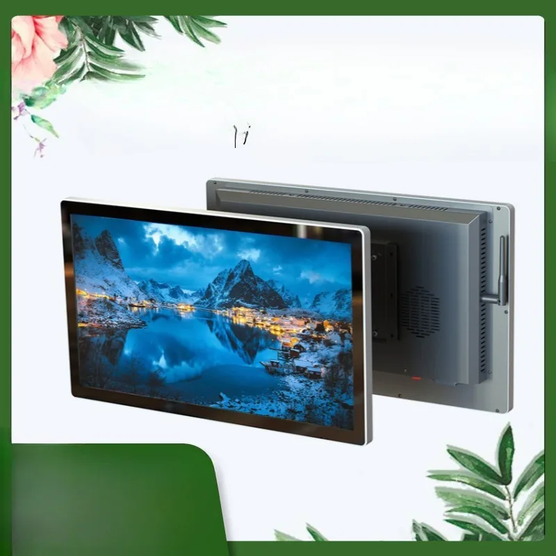 Inch wall-mounted LCD advertising machine, split-screen display player, touch monitor all-in-one machine
