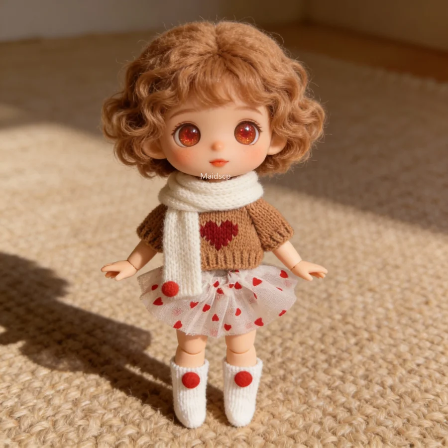 16cm Doll Clothes Multi-Style Outfit Set Cute Dresses Sweaters with Accessories No Doll Included