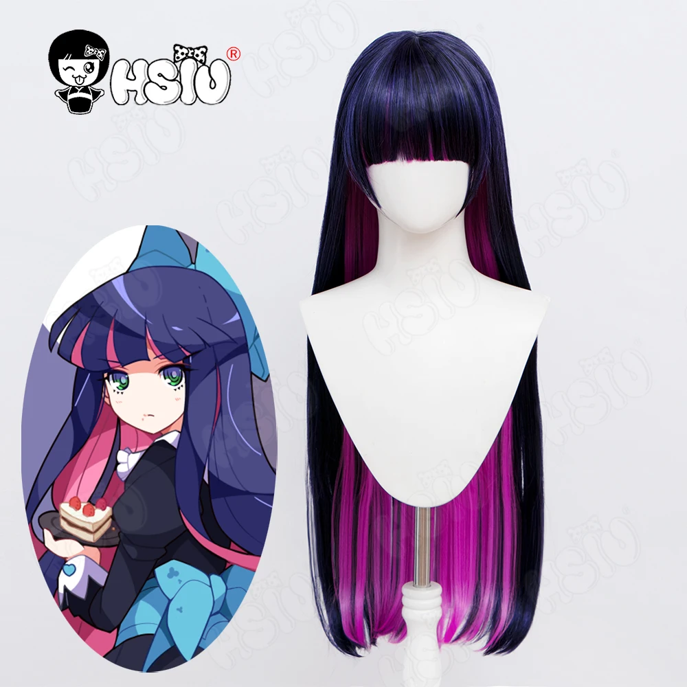 Anarchy Stocking Cosplay Wig Fiber synthetic wig Anime Panty & Stocking with Garterbelt Cosplay「HSIU 」gradient color long Wig