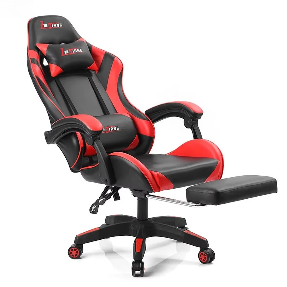 

Modern Ergonomic Gaming Chair Tiltable and Rotatable Leather and Metal Rotating Style Suitable for Home Office