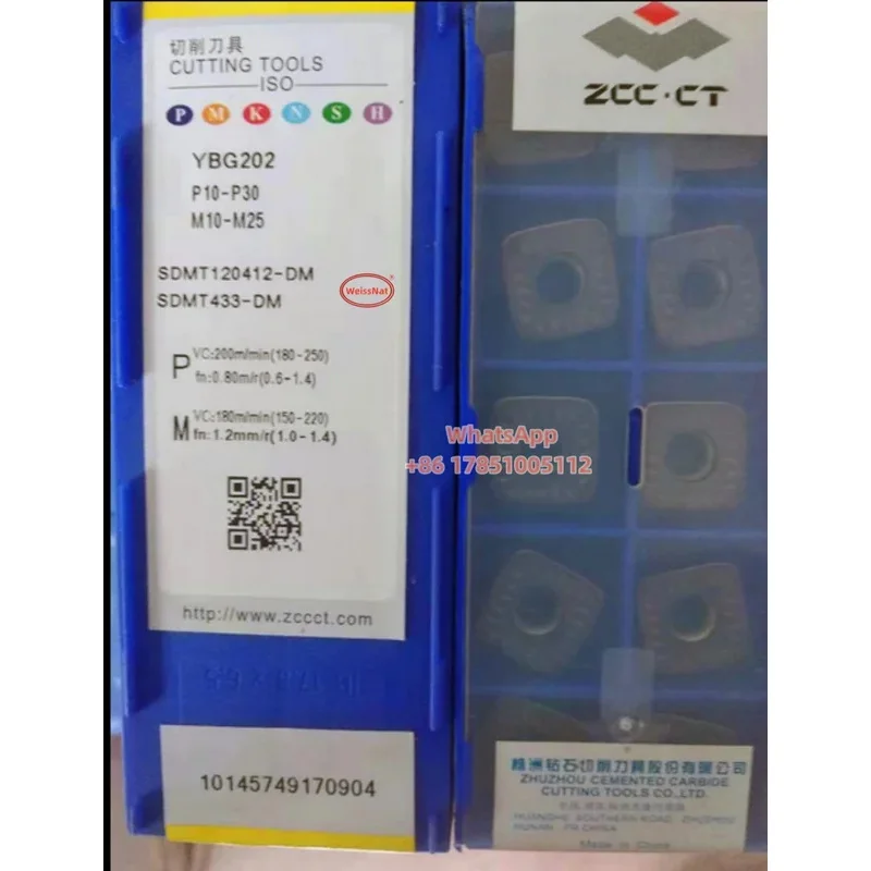 ZCC.CT SDMT06T208 SDMT09T312 SDMT120412-DM YBG202 YBG302 YBC302 YBM351 YB9320 Carbide Insert SDMT Inserts