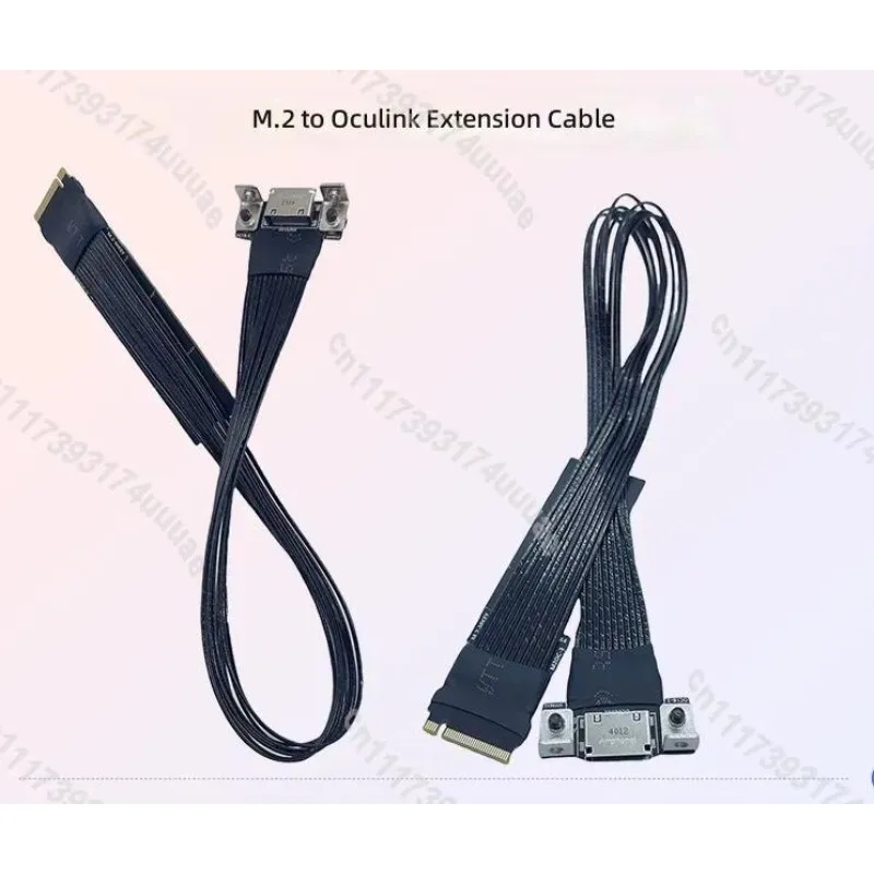 M.2 NVMe to OCuLink Extension Cable 8612 Silver Plated Adapter PCIe 4.0 High Speed Data Transmission for PC Desktop