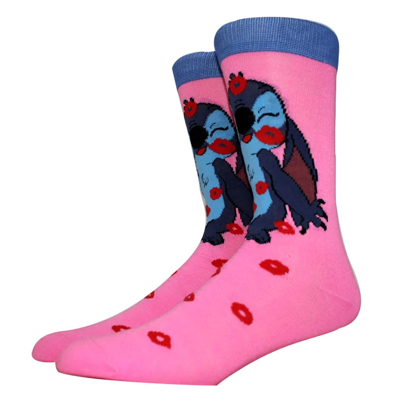 1 paia nuovo anime calzini lunghi da uomo romanzo punto calzini cosplay personalità hip hop harajuku felice divertente calzini da donna taglia 36-44
