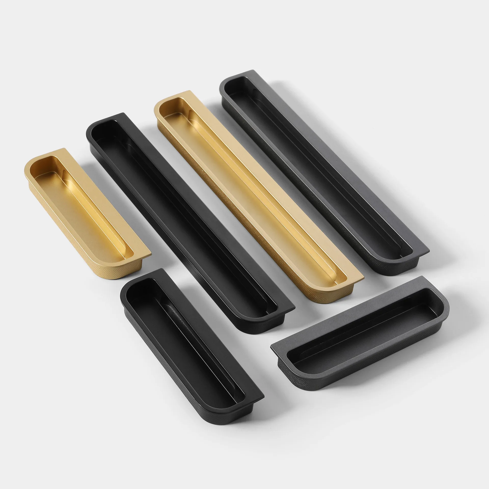 Modern Sliding Door Concealed Handle Slotted Embedded Wine Cabinet Furniture Handle Wardrobe Drawer Knob Home Decoration