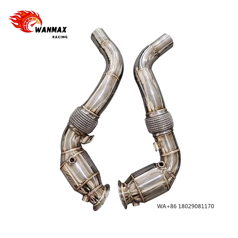 

Performance Exhaust Downpipe for X5 X6 N63 N63TU 4.4L V8 Turbo Engine F15 F16 G05 G06 Models High Flow Catted Front Pipe