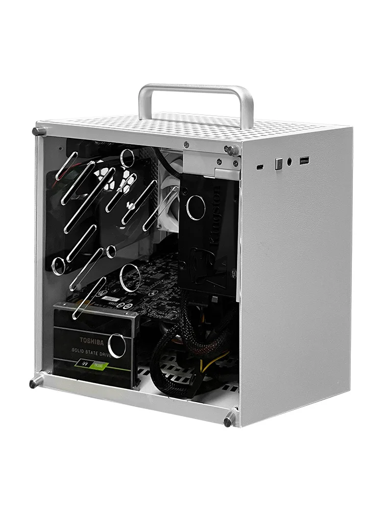 

Small box side view small case Mini ITX Case SFX Power Portable computer main case Portable