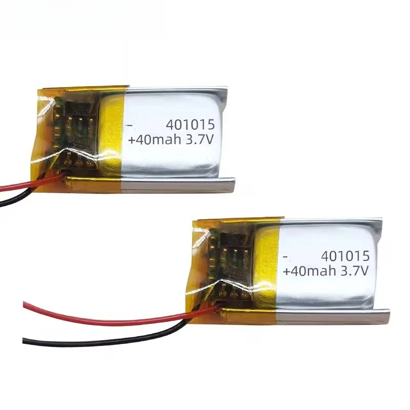 401015 40mAh 3.7V بطارية ليثيوم بوليمر لسماعة رأس بخاصية البلوتوث السمع سوار ذكي بطاريات ليثيوم بوليمر قابلة للشحن