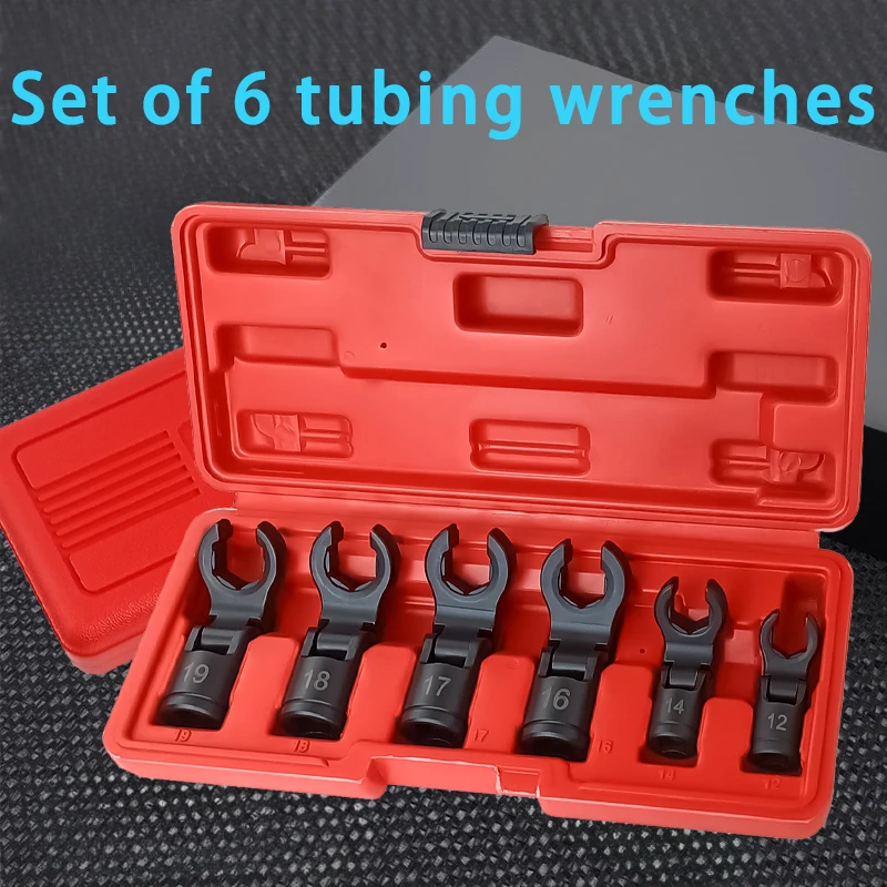 

6 комплектов регулируемых ключей для масляных труб, ключей с открывающейся головкой со сменной головкой, подходящих для автомобилей и ежедневного бытового обслуживания.