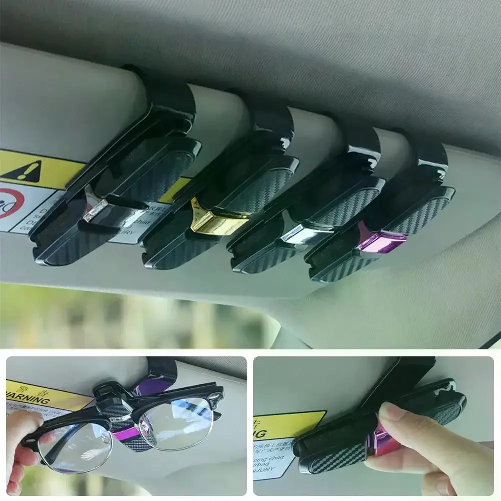 Auto Brillenetui Auto Sonnenblende Brillenhalter Sonnenbrille Clip Kartenhalter Brillen Zubehör Autozubehör Innenraum