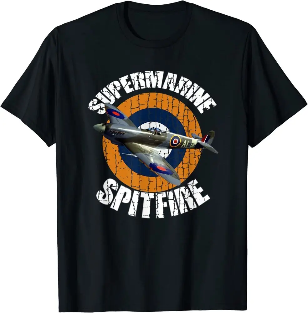 Supermarine Spitfire RAF Warbird Military WW2 Aircraft Plane T-Shirt Unisex T-shirts Luxury Brand Fashion Couple's Cloths