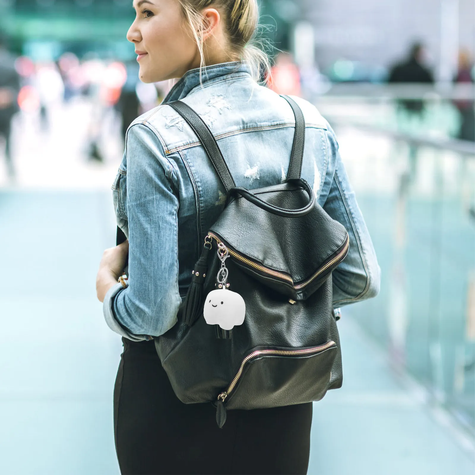 

2Pcs Tooth Keychain Soft Stuffed Key Ring Bag Charm Cute Cartoon Key Ring for Women Car Backpack Purse Charm Keychain for Women