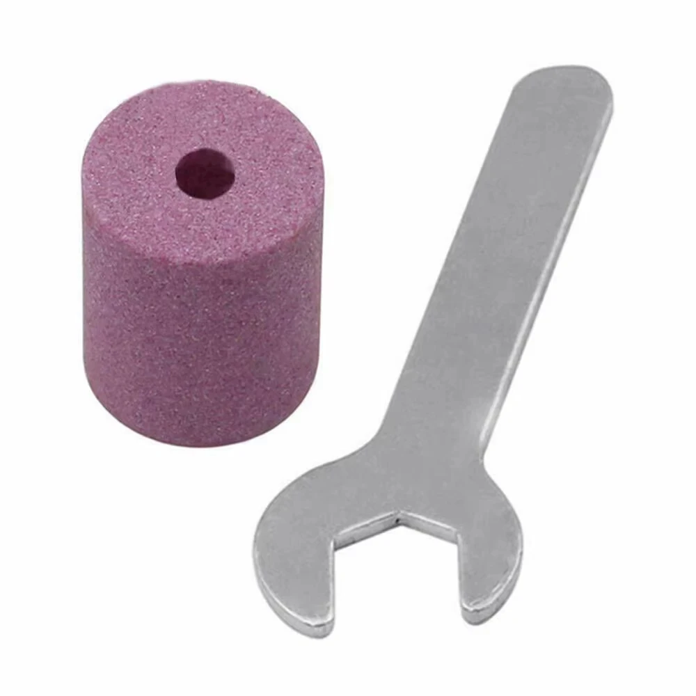 Portable Drill Bit Sharpener Set with Wrench Corundum Grinding Wheel Millstone Drill Sharpening Tool Kit for Home And Garden