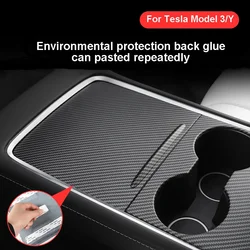 For Tesla Model 3 Y Center Console Panel Central Control Cup Ultrathin ABS Cover Fit with Original Car Protective Decor Patch