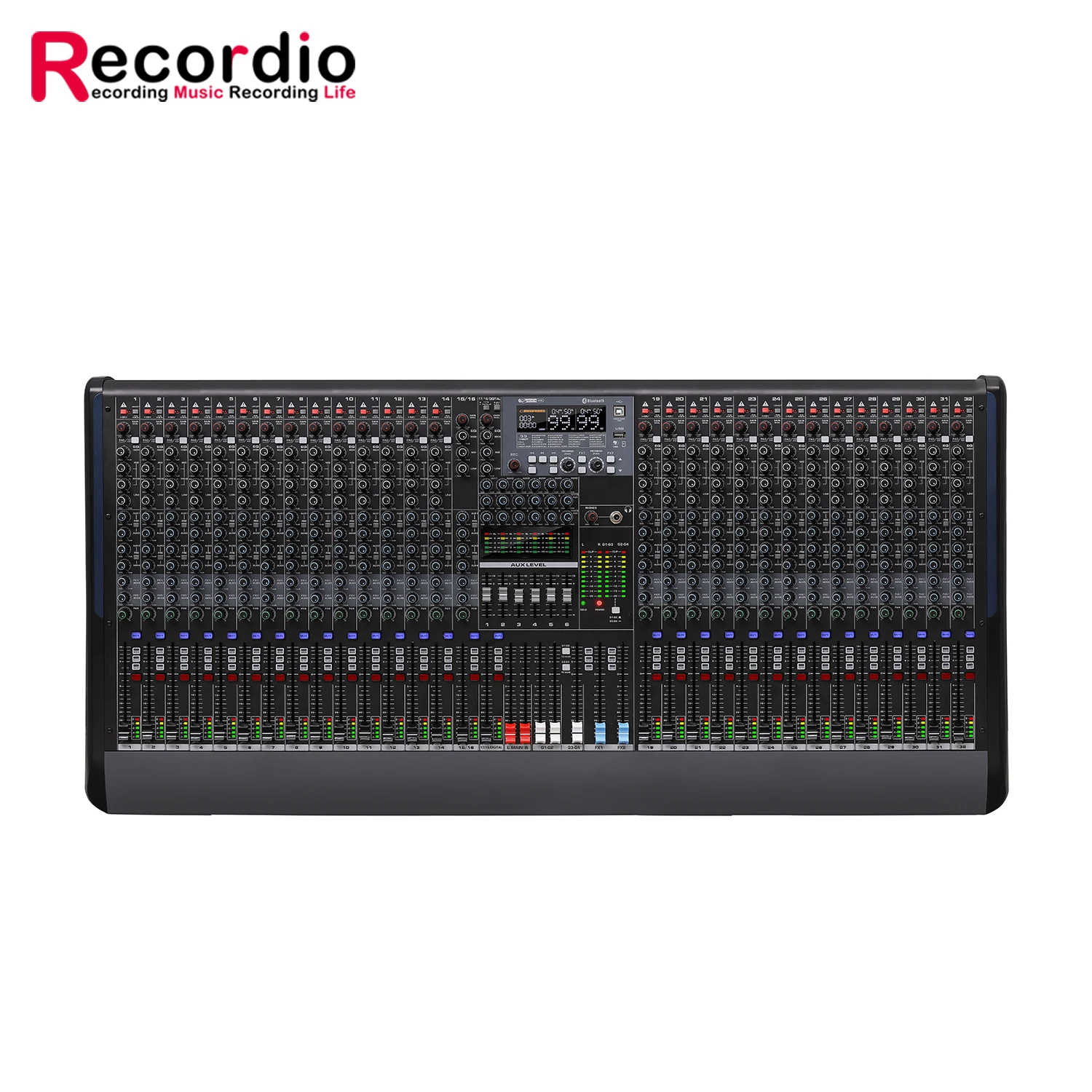 Audio Mixer Sound Board Console Desk System Interface 32 Channel Digital Computer Input Built-in Dual 99 Reverb Effect